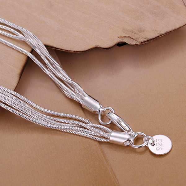 Hot sale best gift 925 silverTai Chi hanging five butterfly Bracelet DFMCH027 sterling silver plated Chain link bracelets high grade
