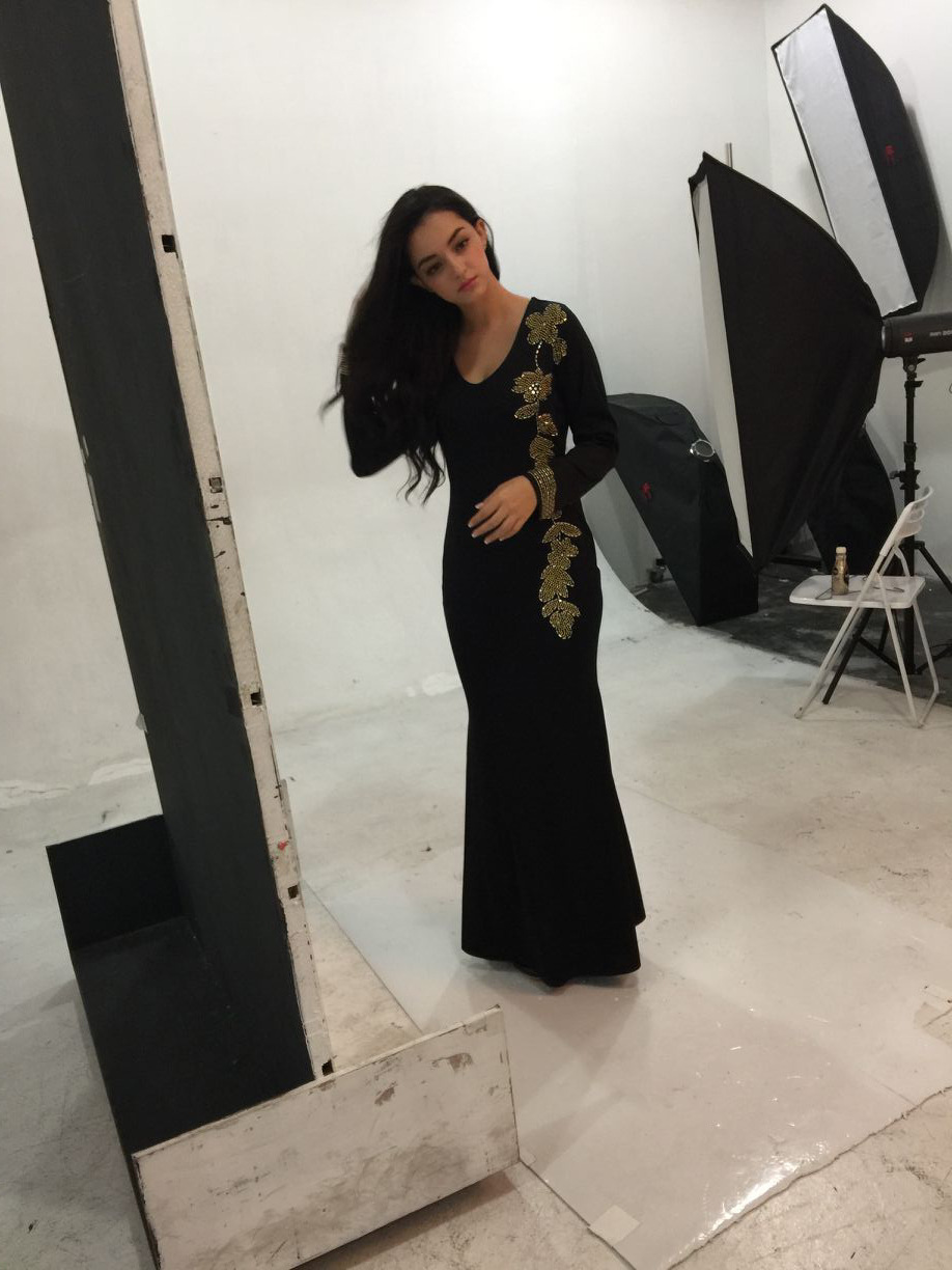 VAZN 2017 New Fashion High Quality Bandage Dress Full Sleeve Maxi Sleeve Maxi Long Dress V-Neck Sexy Print Dresses AM203 q1118