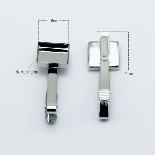 Beadsnice mens jewelry tie clip blanks with square bezel setting tie bar photo blanks handmade jewelry accessories mix style ID 32262