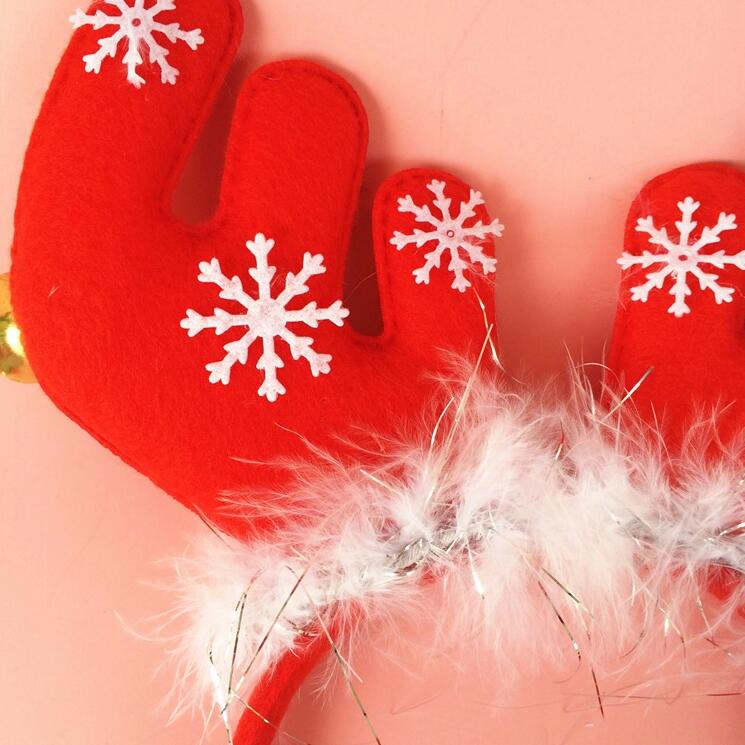 antlers ears with bells clasp head band students Christmas gift hair hoop decorations gifts chrismas CH01003