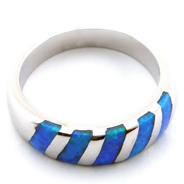 fashion blue opal rings