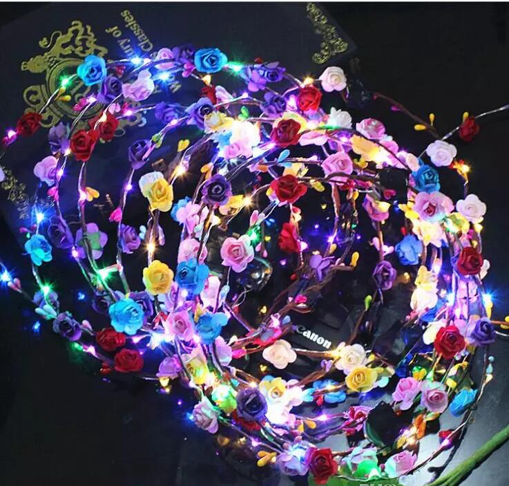Flashing LED Glow Flower Crown Headbands Light Party Rave Floral Hair Garland Wreath Wedding Flower Girl Headpiece decor, Many colors to choose
Flashing LED Glow Flower Crown Headbands Light Party Rave Floral Hair Garland Wreath Wedding Flower Girl Headpiece decor, Many colors to choose