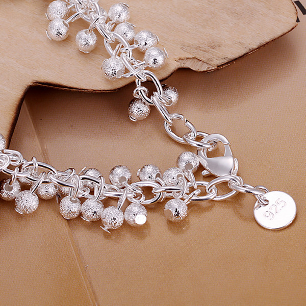 Hot sale best gift 925 silver Sand Light Grape bracelet DFMCH232,Brand new fashion 925 sterling silver plate Chain link bracelets high grade