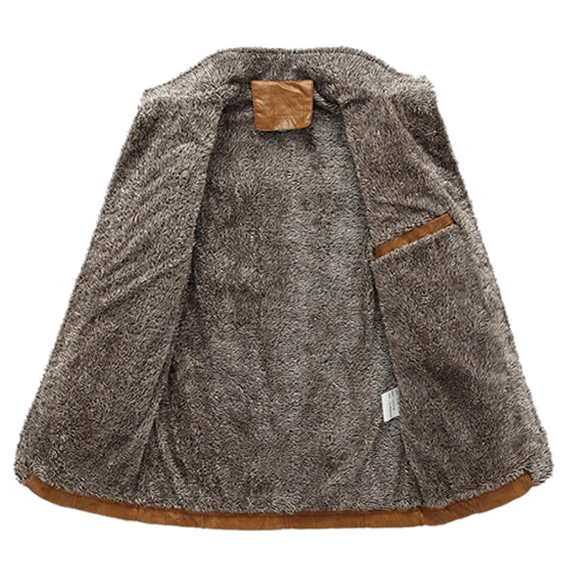 3 Color Hot New 2015 Winter Mens Fashion PU Leather Slim Fit Jacket Casual Thick Plush Lining Warm Outdoor Coats L-3XL FG1511
