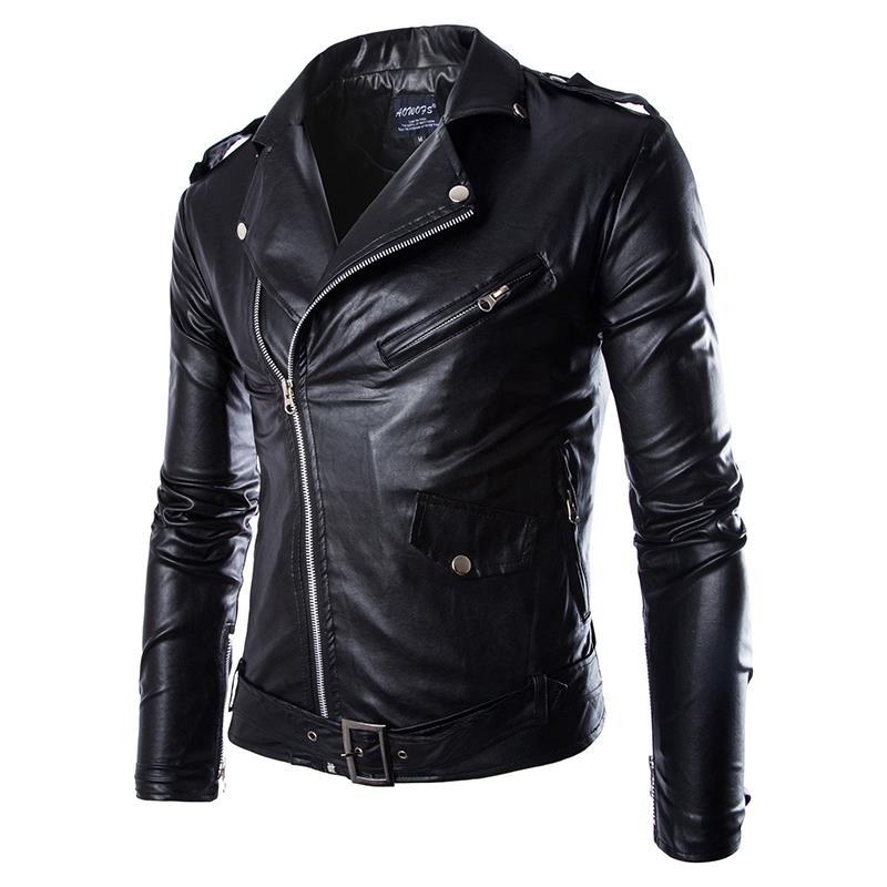 Men Fashion PU Leather Jacket Spring Autumn New British Style Men Leather Jacket Motorcycle Jacket Male Coat Black Brown M-3XL от DHgate WW