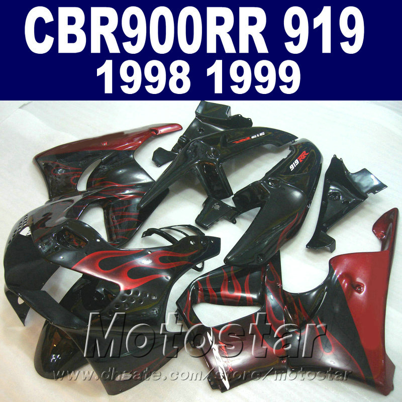 Bodywork set for Honda CBR900 RR fairings 1998 1999 CBR900RR red flames black plastic fairing kit CBR919 98 99 QD6, Same as the picture shows 
Bodywork set for Honda CBR900 RR fairings 1998 1999 CBR900RR red flames black plastic fairing kit CBR919 98 99 QD6, Same as the picture shows