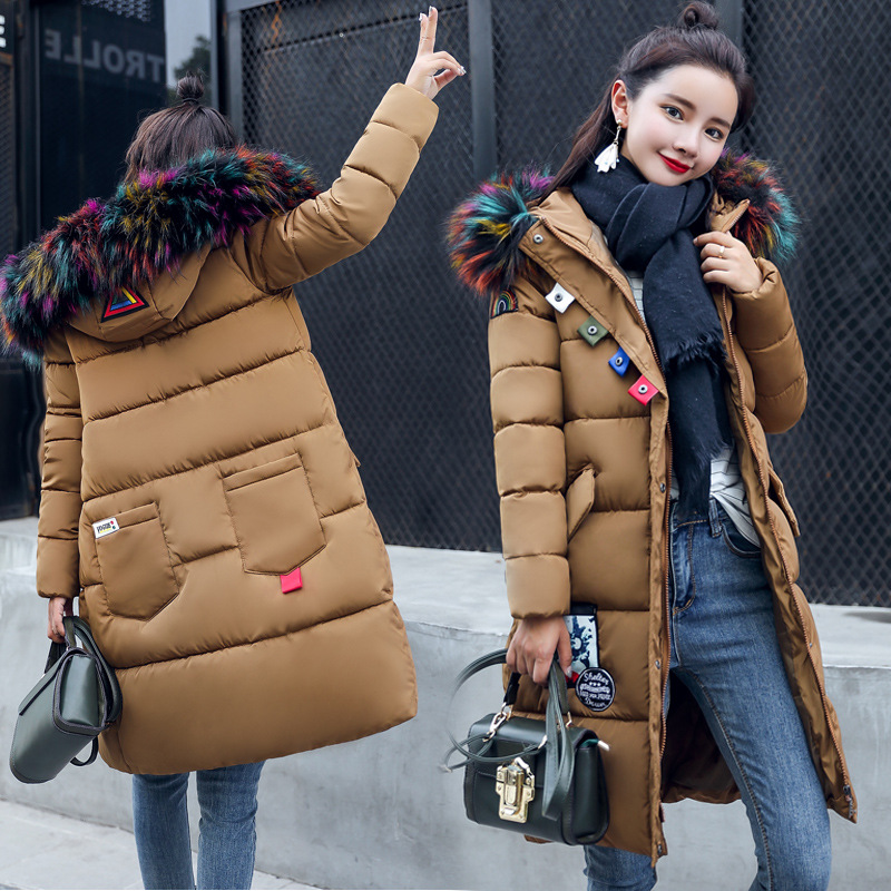 Winter jacket women 2017 new female parka coat feminina long down jacket plus size long hooded duck down coat jacket Women x171119