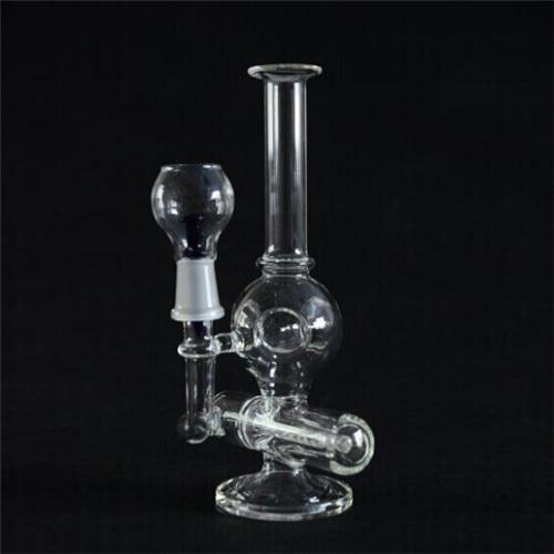 Glass Hookahs Clear Smoking Water Pipes with 14mm Joint Inline Diffuser Glass Dome and Nail Glass Water Bongs GB-218 for Sale
