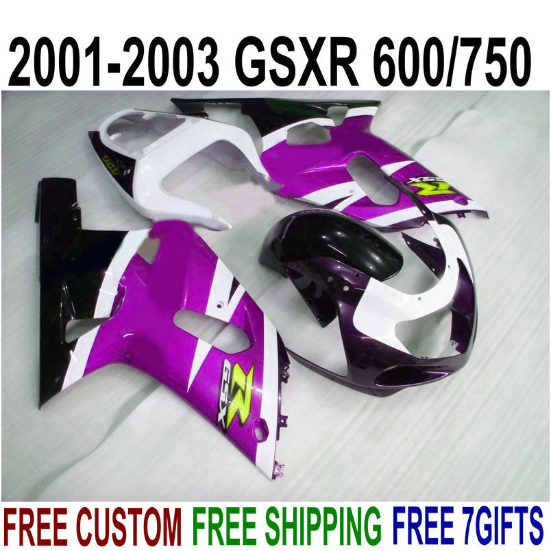 ABS plastic fairings set for SUZUKI GSXR600 GSXR750 2001-2003 K1 GSX-R 600/750 01 02 03 black purple white fairing kit SK70, Same as the picture shows
ABS plastic fairings set for SUZUKI GSXR600 GSXR750 2001-2003 K1 GSX-R 600/750 01 02 03 black purple white fairing kit SK70, Same as the picture shows