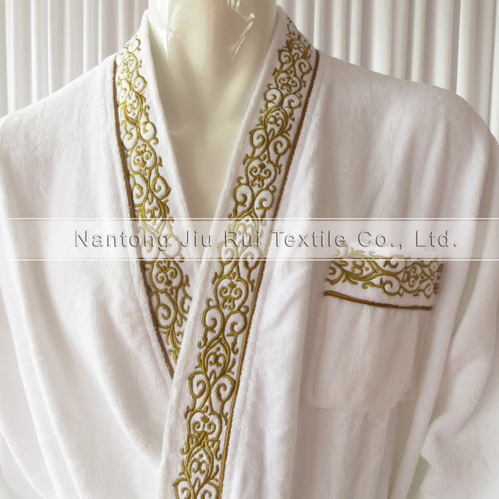 1PCS Free Shipping: 100% Soft Cotton White Man Dressed Bathrobe With Embroidery In The Edge
1PCS Free Shipping: 100% Soft Cotton White Man Dressed Bathrobe With Embroidery In The Edge