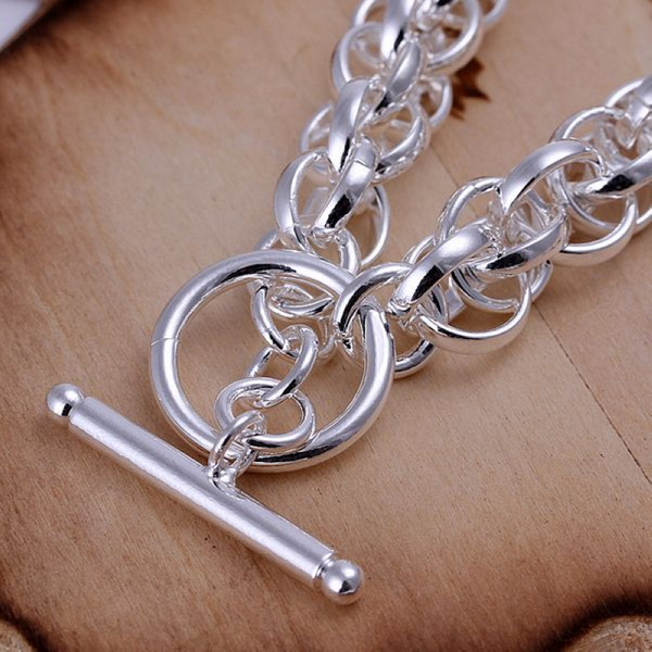 Hot sale best gift 925 silver Full Circle Bracelet - Men DFMCH122, brand new fashion 925 sterling silver plated Chain link bracelets