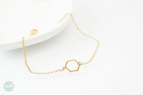 30PCS Simple Hollow Line Hexagon Bracelet Cut Out Open Sexangle Bracelets Geometric Jewelry for Women