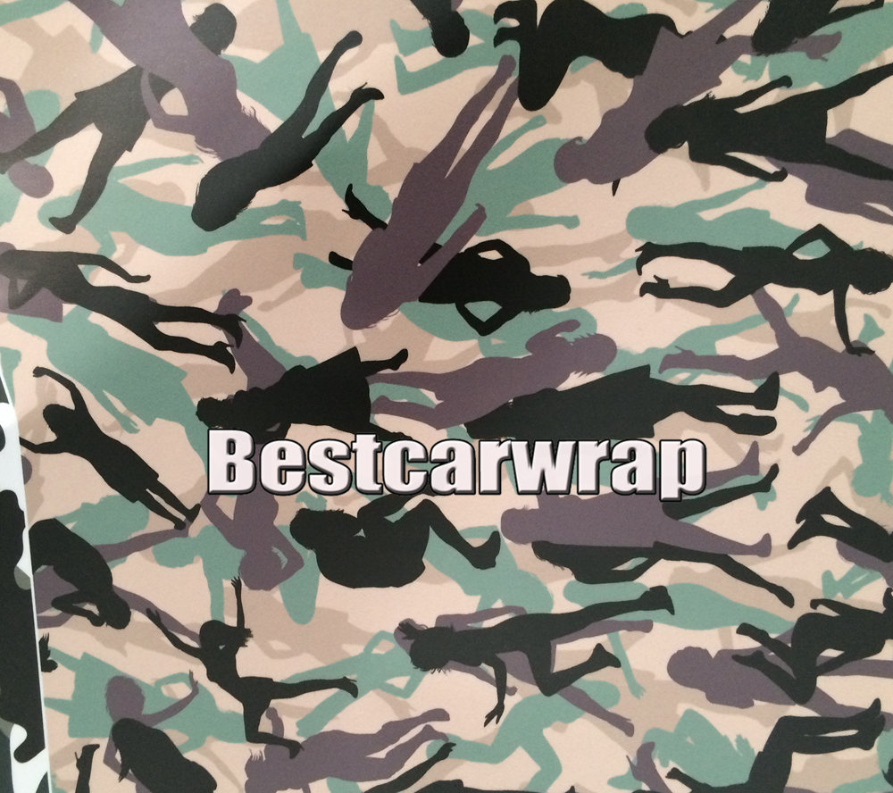 SNOW GIRL CAMOUFLAGE Vinyl wrap Urban Snow Morning Wood Camo Vinyl Sheet Car Wrap Skin Vehicle camo styling graphic 5ft x 98ft