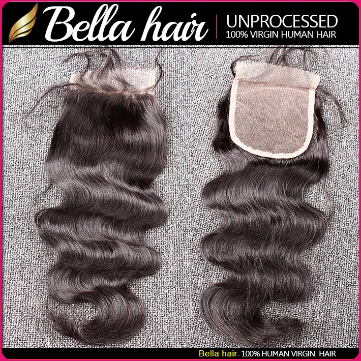 Bella Hair Brazilian 3 Bundles With Closure 8-34inch Double Weft Virgin Human Hair Extensions Deals Remy Human Hair Weaves Body Wave Wavy Julienchina 