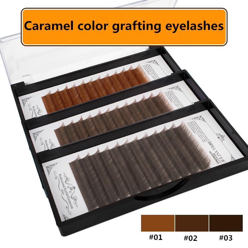 Newest 3-color caramel grafting false eyelashes natural thick soft single root planting eyelash light brown / dark brown / black brown J-B-C
Newest 3-color caramel grafting false eyelashes natural thick soft single root planting eyelash light brown / dark brown / black brown J-B-C