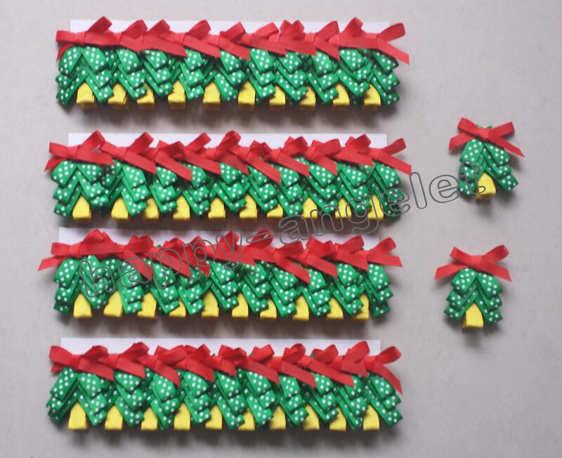 50pcs 2" Christmas tree hair clip bow accessories kids bows flower baby girls headband flower bows renda Bowknot baby hair clips HD3270
