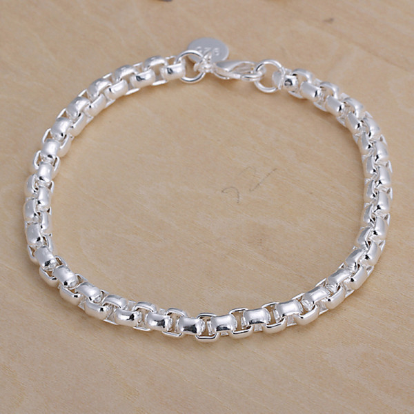 Hot sale best gift 925 silver The new circular grid Bracelet DFMCH157,brand new fashion 925 sterling silver plated Chain link bracelets