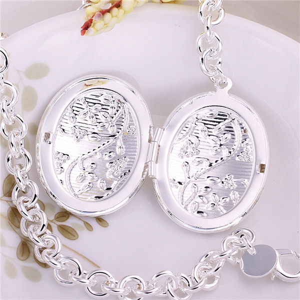 Hot sale gift 925 silver Closed round carved bracelet DFMCH348,Brand new fashion 925 sterling silver plated Chain link bracelets high grade