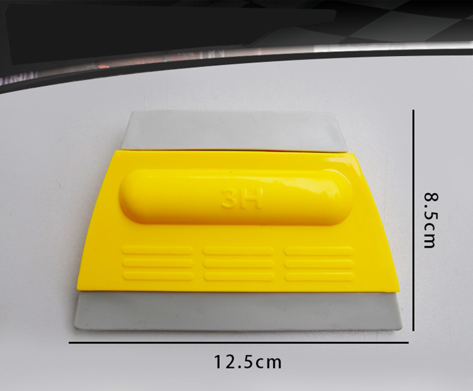 High Precision Vinyl Wrap Squeegee - Ergonomic '3H' Type Delux Rubber Edge for Optimal Window Cleaning Performance MO-202