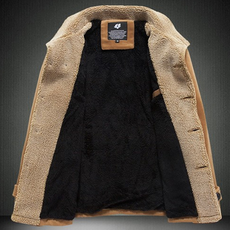 Fall-Free postage stand collar berber fleece male woolen jacket outerwear male navy blue p