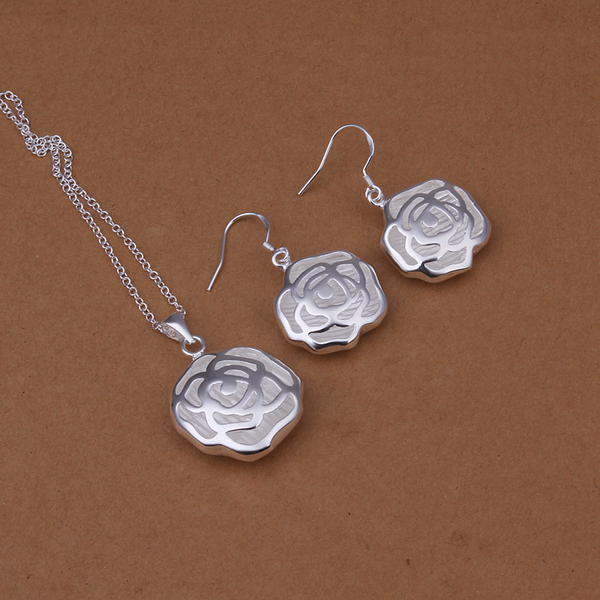 High grade 925 sterling silver Color zircon heart-shaped package jewelry sets DFMSS372 brand new Factory direct wedding 925 silver