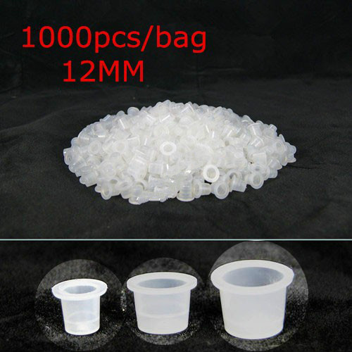 Wholesale 1000Pcs/lot 12MM medium size tattoo ink cup tattoo cap for complete tattoo kit tattoo machine needle free shipping