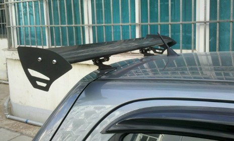 Fit Hatchback Car Rear Spoiler Wings Universal No Need Drilling Black