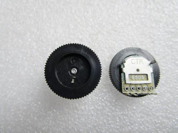 B503 50K 18 * 2MM 5 foot double potentiometer volume control dial gear turbo potentiometer