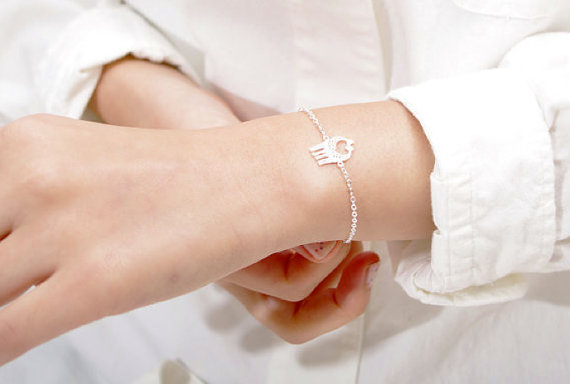 10PCS Gold Silver Cute Heart Loving Giraffes Bracelets Simple lovely Twin Giraffe Deer Bracelet Animal jewelry for couples