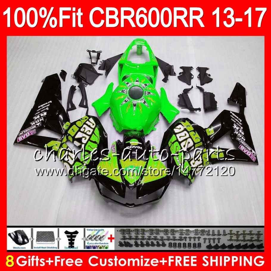 Injection For HONDA CBR600 RR Repsol green CBR 600RR F5 13 17 Kit 89NO44 CBR 600 RR 13 14 15 16 17 CBR600RR 2013 2014 2015 2016 2017 Fairing, No. 1
Injection For HONDA CBR600 RR Repsol green CBR 600RR F5 13 17 Kit 89NO44 CBR 600 RR 13 14 15 16 17 CBR600RR 2013 2014 2015 2016 2017 Fairing, No. 1
