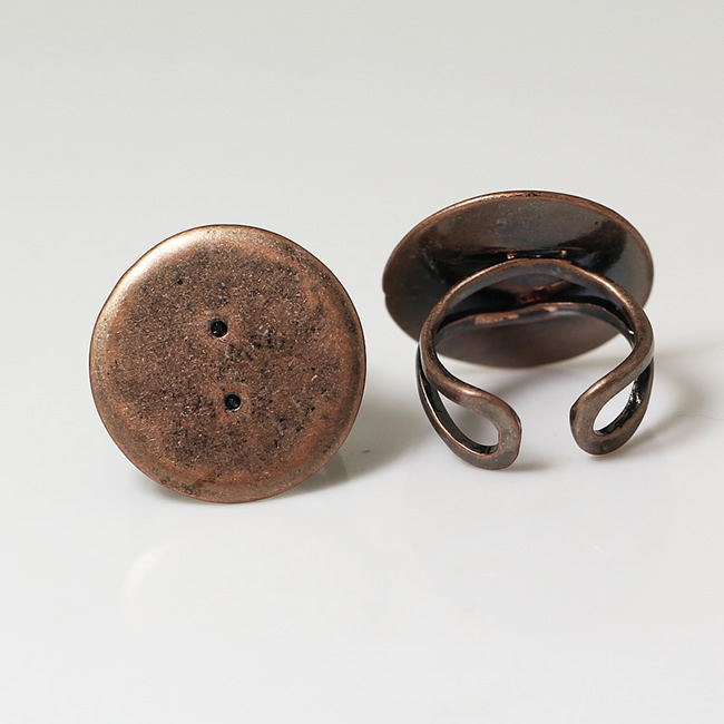 Beadsnice Brass Ring Base Adjustable with 25mm Round Pad Handmade Rings Fashion Jewelry Findings Wholesale Lead Safe Nickel Free ID 10426