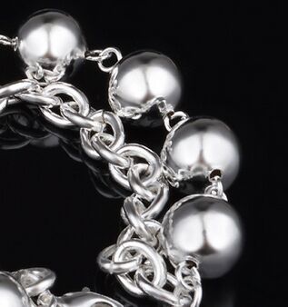 Free Shipping with tracking number Top Sale 925 Silver Bracelet beads Bracelet Silver Jewelry 10Pcs/lot cheap 1566