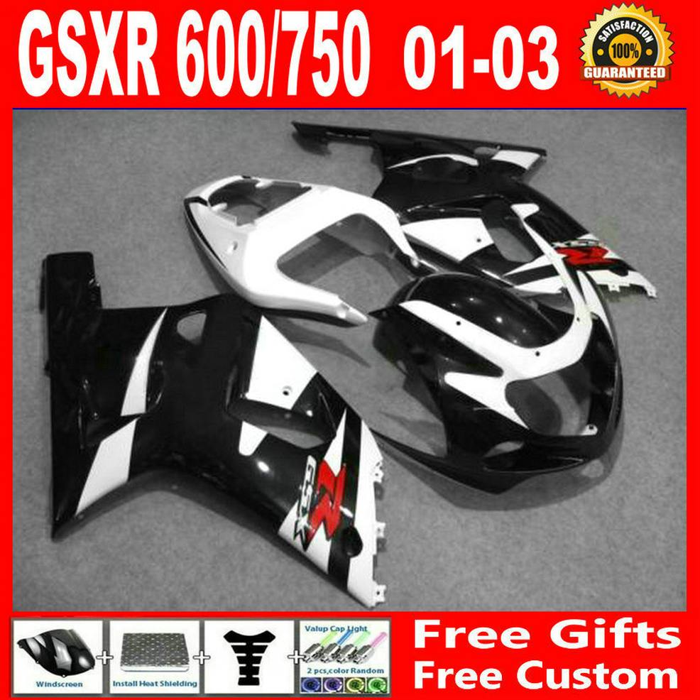 Black white fairing kit For 2001 2002 2003 SUZUKI GSXR 600 fairings GSXR 750 K1 GSXR600 GSXR750 01 02 03 full fairing kits, Multi-color
Black white fairing kit For 2001 2002 2003 SUZUKI GSXR 600 fairings GSXR 750 K1 GSXR600 GSXR750 01 02 03 full fairing kits, Multi-color