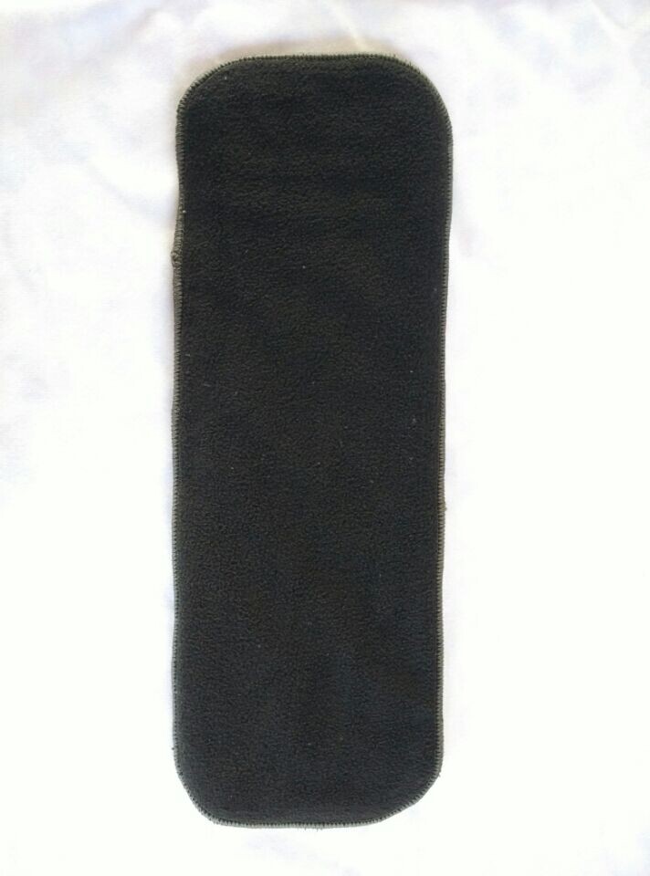 New Bamboo Fiber Charcoal Cloth Diaper Newborn Baby Washable Inserts Nappy Reusable 5 layer all Charcoal Fabric Free Shipping