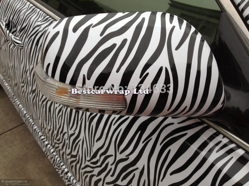 Animal Skin Wrap Zebra Skin Vinyl Wrap With Air Rlease Camouflage Film Car Wrap Sticker Graphics Size 1.52x30m/Roll