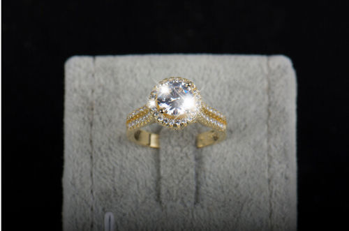 Sterg Sier White Sapphire 7MM Round Cut Women Wedding Engagement Band Gold Rings Size 5-11