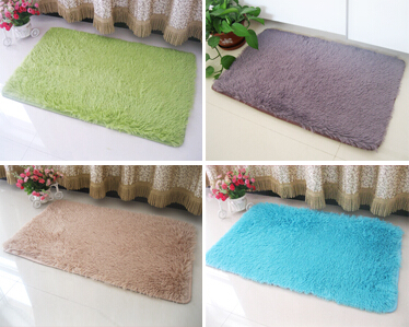 Wholesale-New Fashion Living Dining Car Flokati Shaggy Rug Anti-skid Carpet Seatmat/ Soft Carpet For Bedroom 50*80cm
