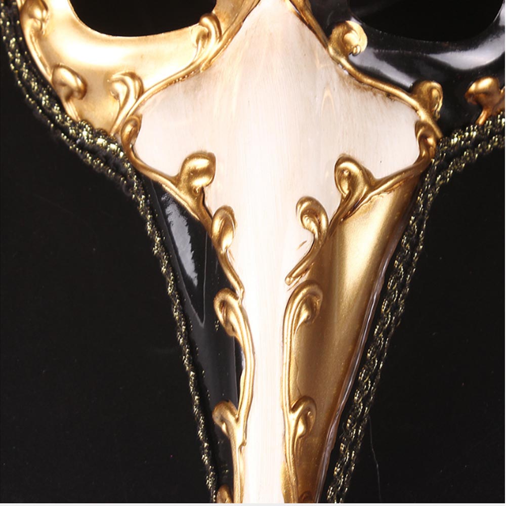 Fashion Long Nose Upper Half Face Mask with Bell Handmade Party Mask Ventice Style Red Blue Black DEC3363072718