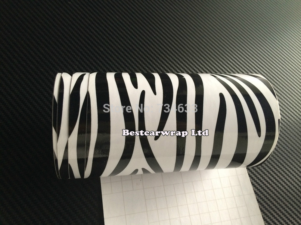 Animal Skin Wrap Zebra Skin Vinyl Wrap With Air Rlease Camouflage Film Car Wrap Sticker Graphics Size 1.52x30m/Roll