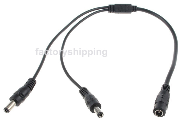 DC Power Splitter Adaptor Cable 12V Female to 2 / 3 / 4 / 5 / 8 Male way cable wire for CCTV camera 100pcs Fedex / DHL Free Shipping
