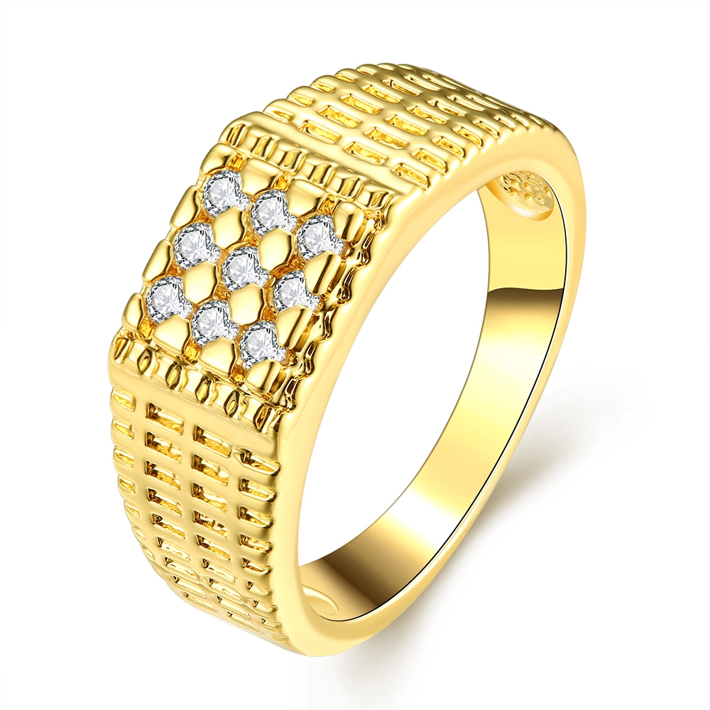 New Womens Mens Ring Europe Style Fashion Jewelry Paved Genuine Clear Crystal Size 9 Statement Accessories