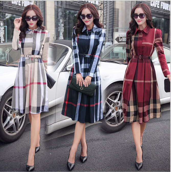 Latest Women's fashion spring tartan dress Long sleeves Printed dress Casual Elegant Prom Long dresses Fall Party Elegant Vestidos, Black;gray
Latest Women's fashion spring tartan dress Long sleeves Printed dress Casual Elegant Prom Long dresses Fall Party Elegant Vestidos, Black;gray