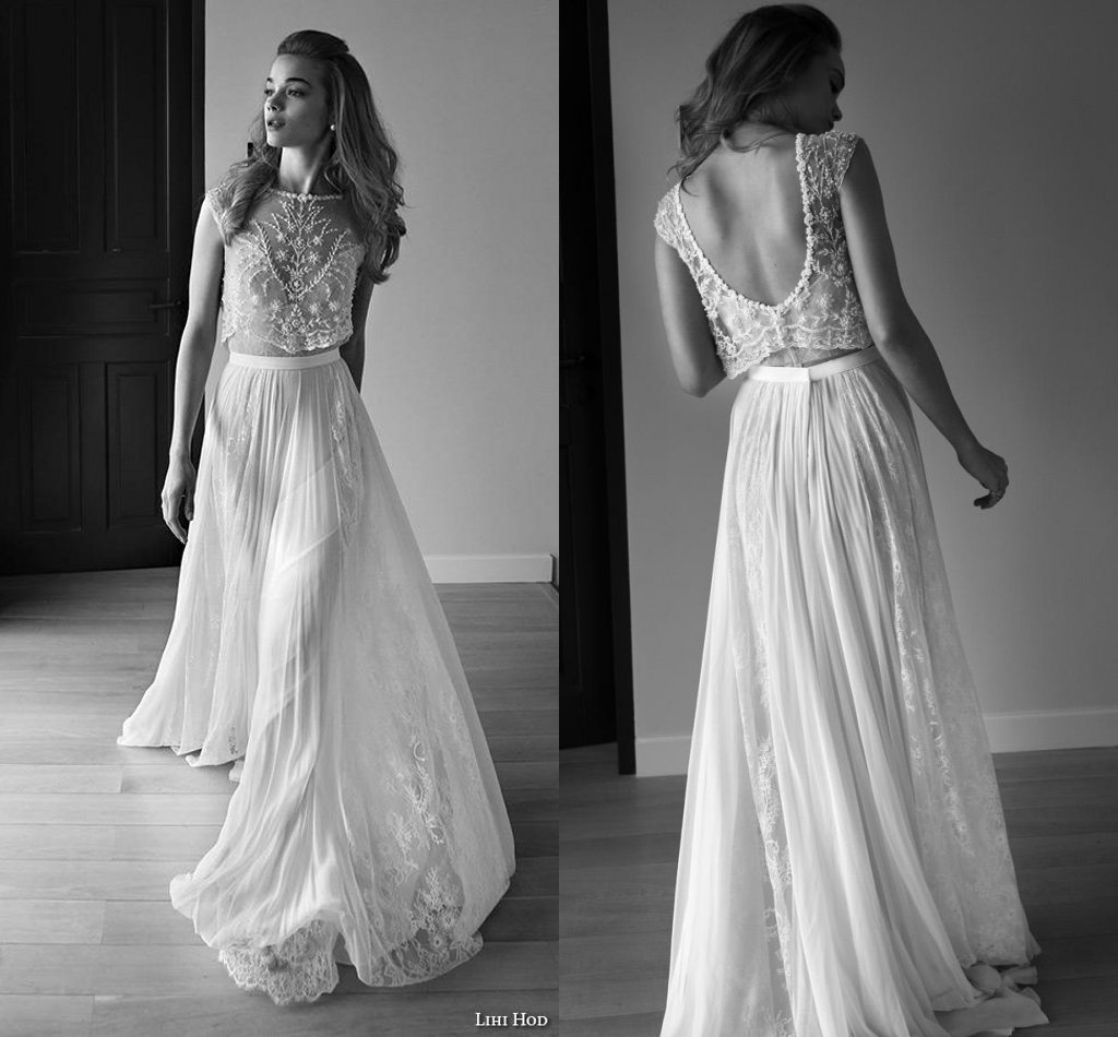 2015 Lihi Hod Wedding Dresse Beaded Embroidery Two Pieces Wedding Gowns Lace Appliques Low Open Back Beach Bohemian Bridal Dress, Ivory
2015 Lihi Hod Wedding Dresse Beaded Embroidery Two Pieces Wedding Gowns Lace Appliques Low Open Back Beach Bohemian Bridal Dress, Ivory