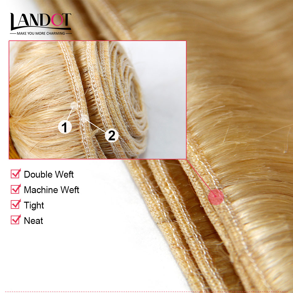 Color 613# Bleach Blonde Eurasian Body Wave Virgin Hair Eurasian Human Hair Weave Bundles SOFT THICK Tangle Free Hair Extensions Dyeable