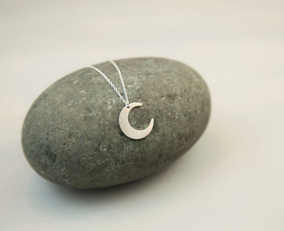 5PCS Gold Silver Simple Crescent Moon Necklace Cute Half Moon Necklace Galaxy Moon Necklaces Jewelry for Ladies Girl