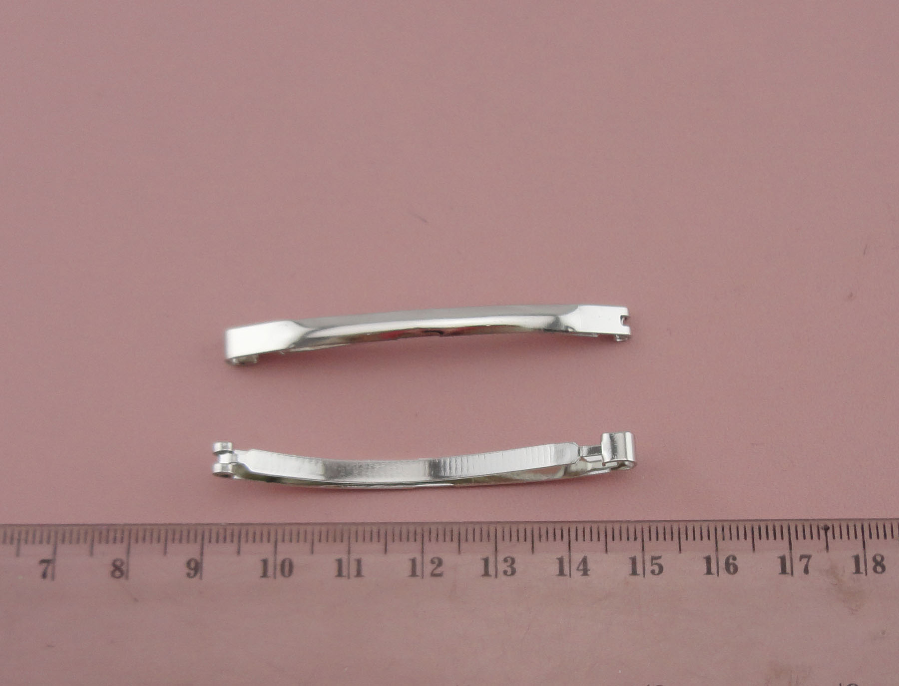 50PCS Silver Finish 6.0CM 2.35" plain Slim Metal Hair Snap barrettes hair clips for hairpiece clip findings at lead free,nickle free