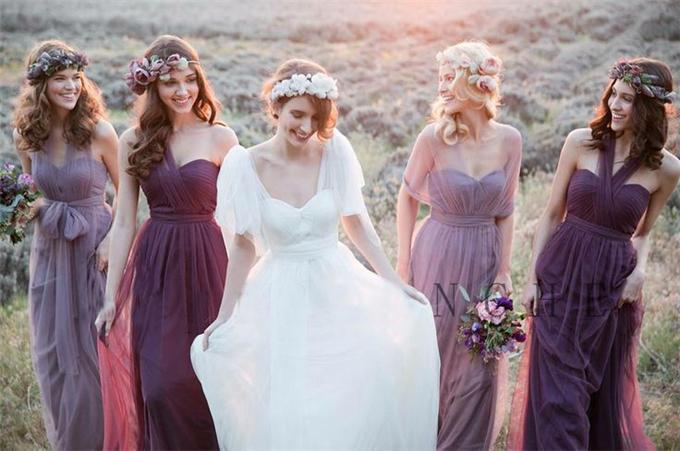 Long Bridesmaid Dresses prom dresses Fashion Spring Chiffon and Halter Womens Elegant wedding dress