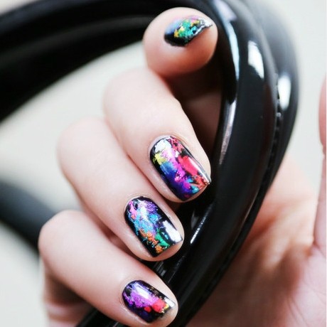 Newest Fashion 3D DIY Nail Art Starry Sky Sickers 49 Random Color Nail Art Transfer Foil Decals