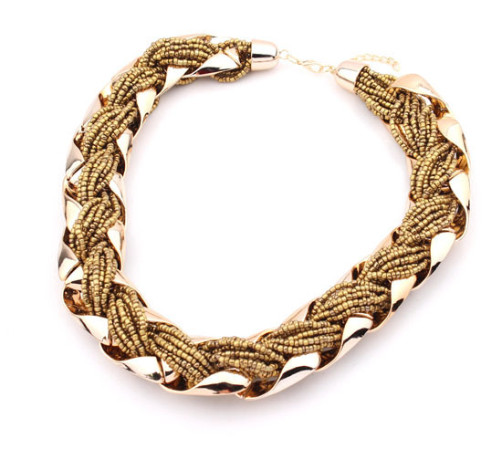 Wholesale-Beaded Necklaces For Women Coupon Neclaces Boho Bead Alloy Choker Neckless Free Shipping SF-9081