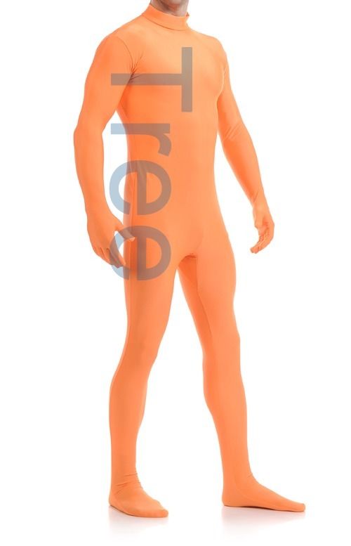 Wholesale-New Sexy Lycra Spandex Zentai Body Suit Bodysuit Headless No Hood Catsuit / Back Zipper Onesies Leotard